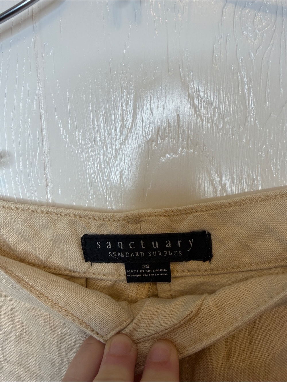 Sanctuary Light Cream 100% Linen Shorts 28 - Picture 2 of 4